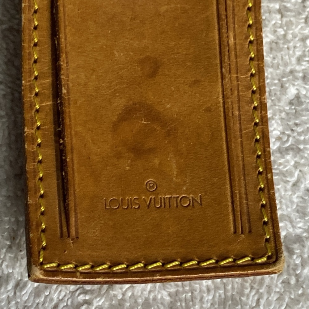 Vintage Louis Vuitton Luggage Tag in Vachetta Leather (07I) - Picture 3 of 5